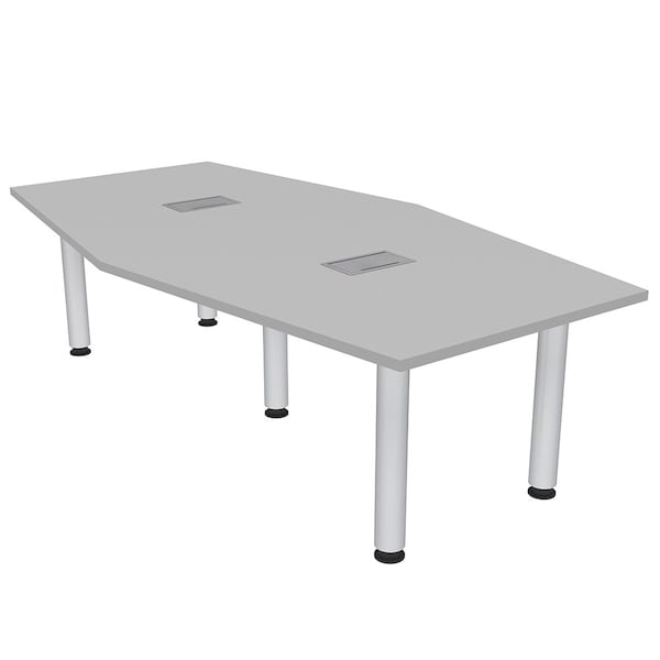 45.25 in W, 84 in L, 29 in H, Engineered Wood Top, Grey